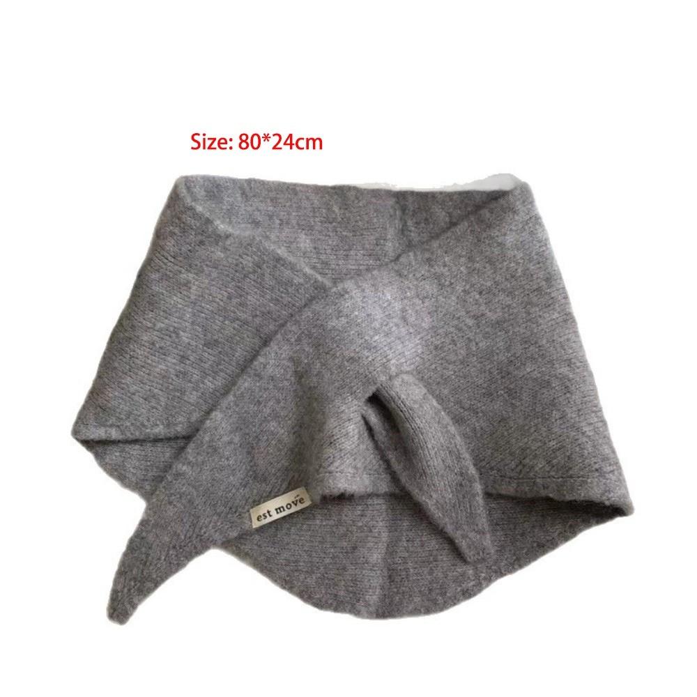 New Windproof Neck Warmer Coldproof Triangular Neckerchief Warm Knitted Scarves Bib Autumn and Winter