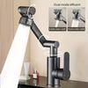 1 Piece Modern Matte Black Stainless Steel Faucet-1080 ° Rotating Dual-mode Jet Single Hole Mount for Bathroom and Kitchen Sinks