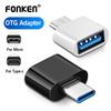FONKEN Micro USB OTG Type C Adapter Micro USB Male To USB Female Data Cable Converter For Tablet Android Mobile Phone Notebook