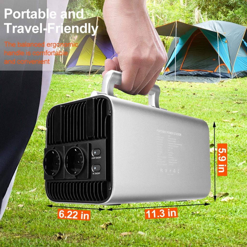 220 В 600 Вт Портативный генератор Зарядное устройство для аккумулятора Солнечный источник питания Кемпинговый павербанк Инверторная станция Аварийное питание для улицы