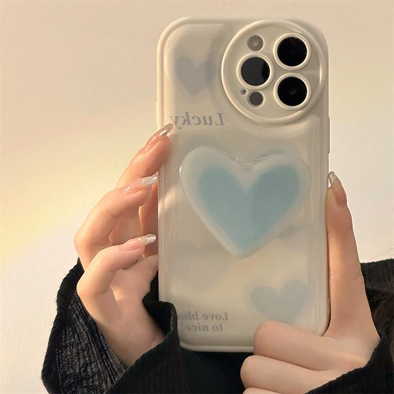 Чехол Zhitai Air Cushion для iPhone 15 Pro Max/14/13 Pro/12/11 с подставкой - женский дизайн