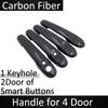 For Nissan Note E12 Versa Note Car Exterior Stickers Door Handle Cover 2013~ Luxurious Chrome Carbon Fiber Car protection