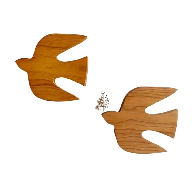 Художественная деревянная скульптура ласточки, настенное панно, деревянная статуэтка птицы, табличка-украшение для детской спальни, детской комнаты