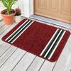 Soft Anti-Skid Nylon Bath Mat |Water Absorbent Bathroom Mats Anti Slip - Set of 1, 57 X 37 Cm, Red Stripes Design
