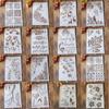 16Pcs/Lot 26cm Geometry Floral DIY Layering Stencils Wall Painting Scrapbook Coloring Embossing Album Decorative Template
