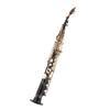 Brass Straight Soprano Sax Saxophone Bb B Flat Woodwind Instrument Natural Shell Key Carve Pattern
