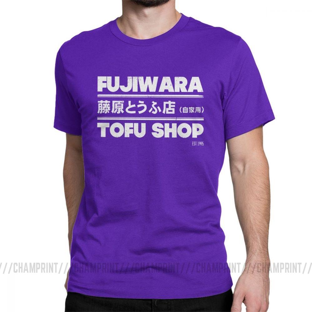 Футболки с аниме Initial D, модные футболки Fujiwara Takumi Fujiwara Tofu Shop, мужская хлопковая винтажная футболка