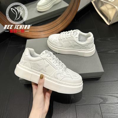 Трендовая модная женская обувь, универсальная обувь на мягкой подошве, женская повседневная дышащая платформа, кожаная обувь