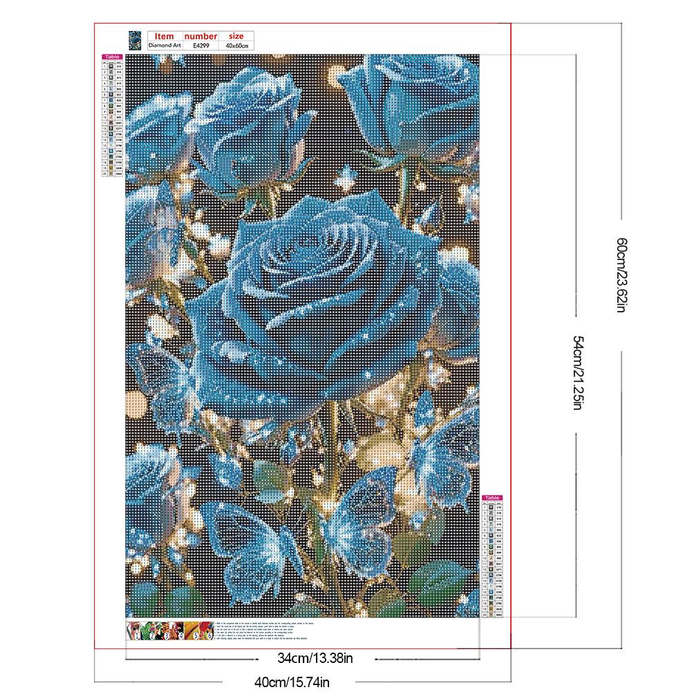 5D DIY Full Round Drill Diamond Painting Rose Kit Home Decor Art Craft 40x60cm Q