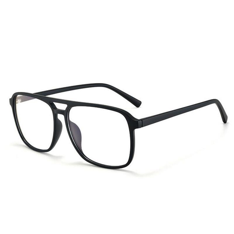Big Frame Anti-Blue Light Square Finished Myopia Glasses Minus Lens Prescription Spectacle Diopter 0 -0.5 -0.75 -1.0 To -6.0