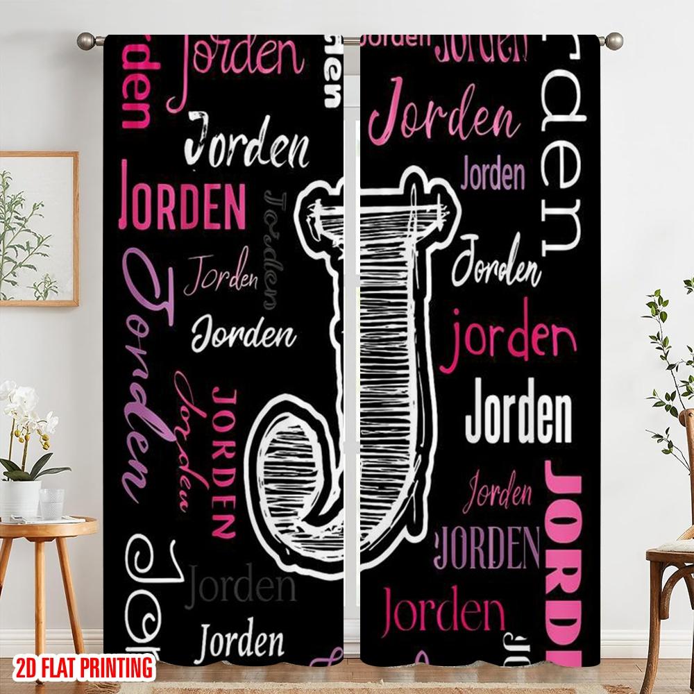 2 шт., 2D печать на плоскости Шторы и оконный декор Jorden Collage(1) Универсальная полиэфирная ткань (без стержня) Внутренние украшения