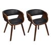 VidaXL Dining Chairs 2pcs Brown Bentwood and Faux Leather
