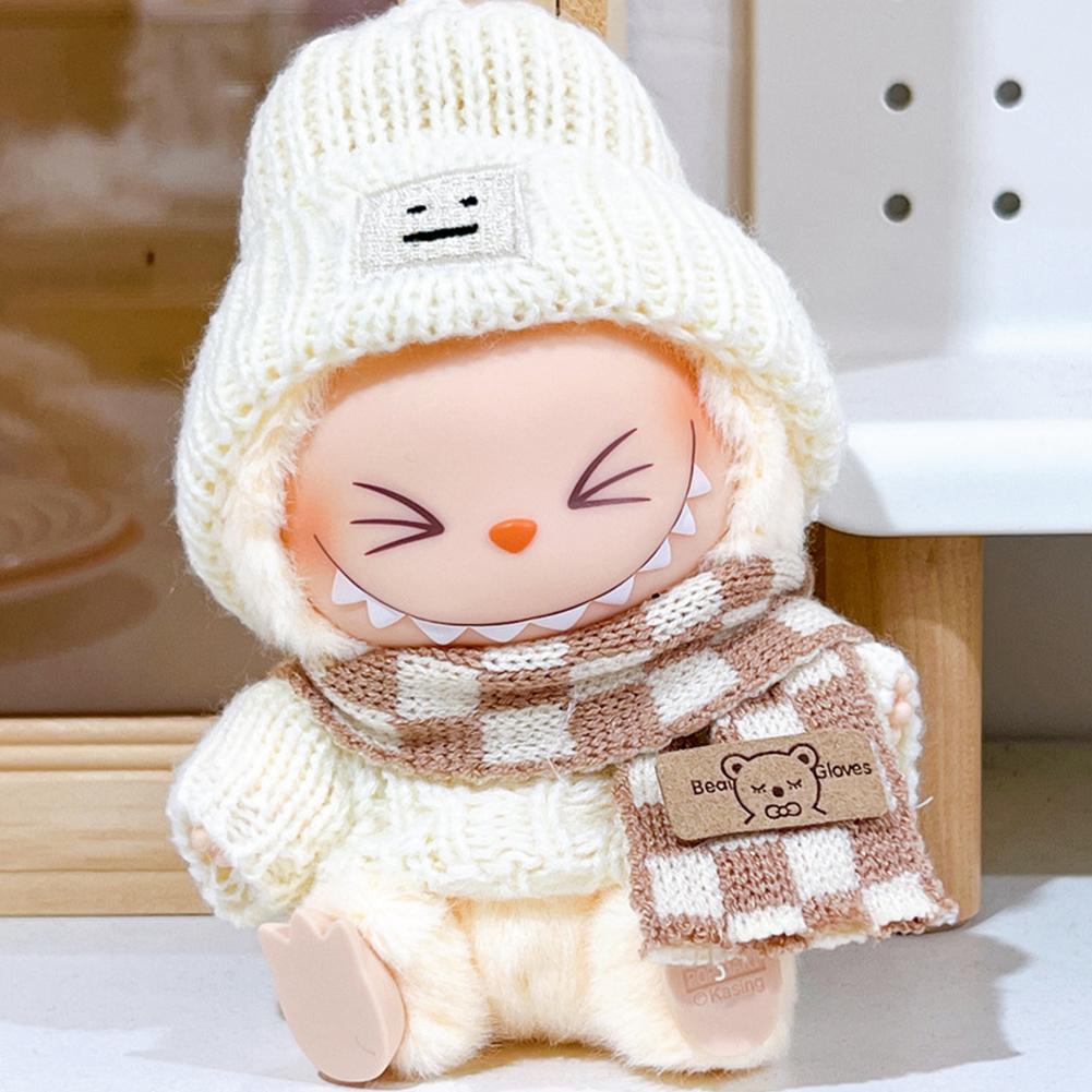 17CM Plush Doll Clothes Kawaii Doll Clothes Plush Doll Changing Clothes Cartoon Cute Clothes Dolls Accessories DIY Skirt Game