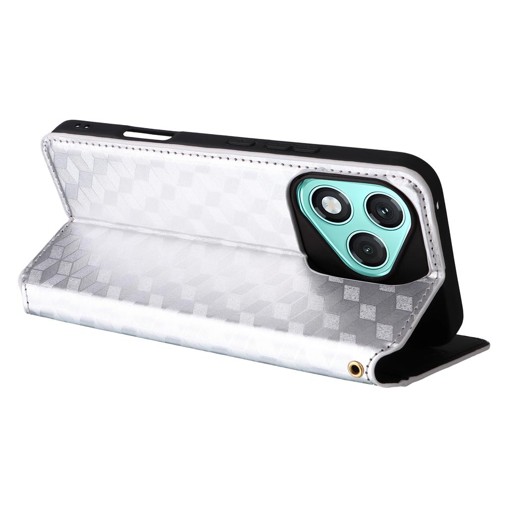 For Honor 400 Lite Case Wallet Rhombus Imprinted Leather Phone Cover