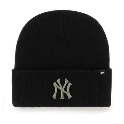 '47 Brand - Кепка MLB New York Yankees Haymaker 'Noir' - Один размер - Черный Хаки Логотип