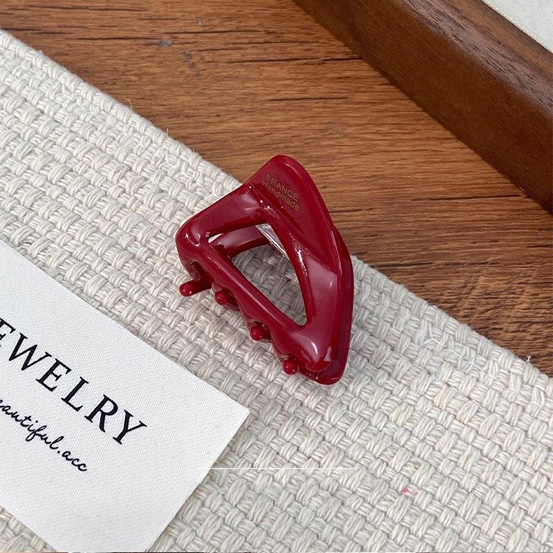 French Triangle Aectate Mini Hair Claw For Women Girls Sweet Hair Ornament Claw Clip Hair Clip Hairpin Hair Accessories