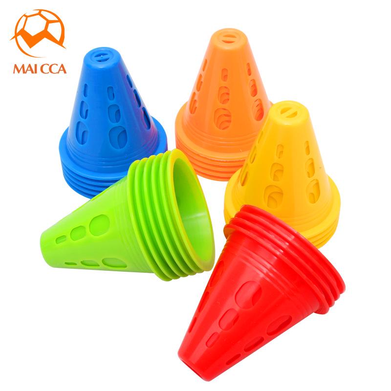 Colored Windproof Skate Cones - Semi-Soft Dome Markers for Roller and Ice Skating Obstacles