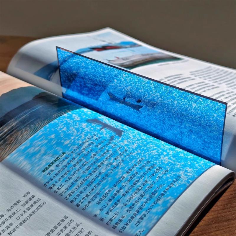 Новый Новый Арт Эстетика Океанская Тема Закладка для Страниц Книги Прозрачная Акриловая Пленка Акриловая Закладка Океанский Пейзаж Волны Парусники Восход Солнца