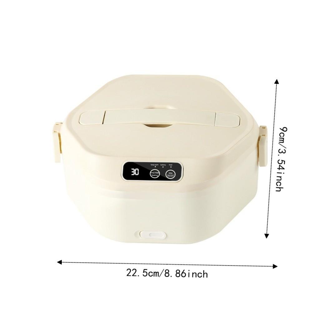 1000ml Capacity Electric Heated Lunch Box Rechargeable Hot Meal Container Food Warmer  Work