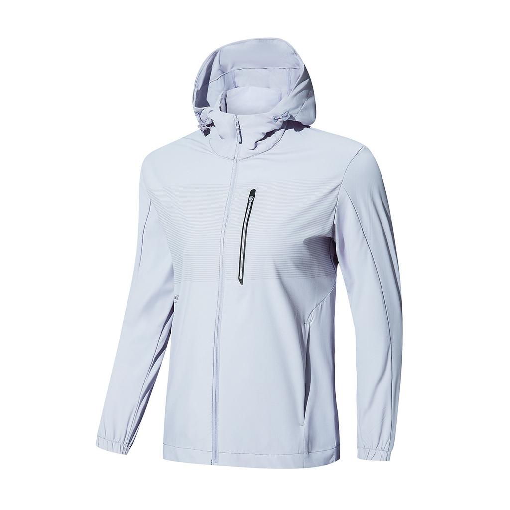 1011 Summer Men's Outdoor Mountaineering UPF10 Sunscreen Clothing Hooded Elastic Breathable Striped Skin Clothing