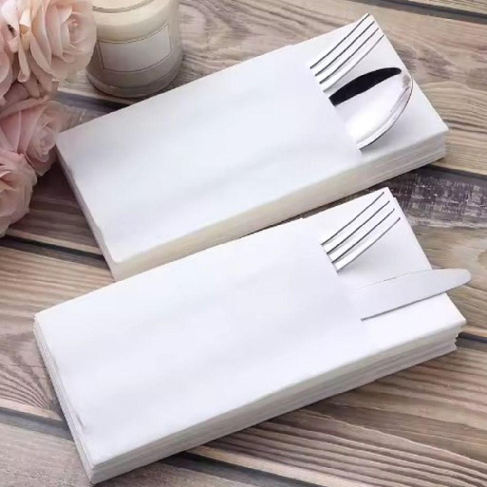 Thicken Prefolded Paper Napkins Hygiene Dinner Napkins Cafe Supplies