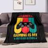 Gaming Is My Intoxication Patterned flannel blanket perfect for the bedroom living room, sofa, or a little nap