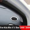 Для Kia Rio 4 X-line 2018 Нержавеющая сталь Автомобиль Передний Верхний Декоративная Накладка Рамки Вентиляционного Отверстия Кондиционера Аксессуары для Интерьера