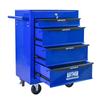 Mobile Metal Tool Cabinet with 4 Drawers, 508 mm (20 Inch) and Ball-Bearing Drawer Slides, Organizing Steel Tool Box - Black-Blue