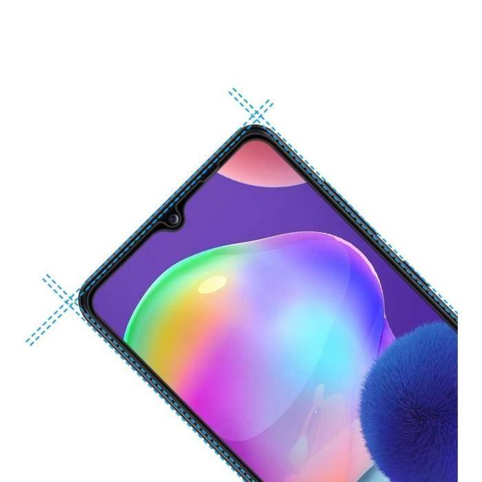 Verre Trempe pour Samsung Galaxy A31 [Pack 2] Film Transparent Bord Noir Vitre Protection Ecran Phonillico®