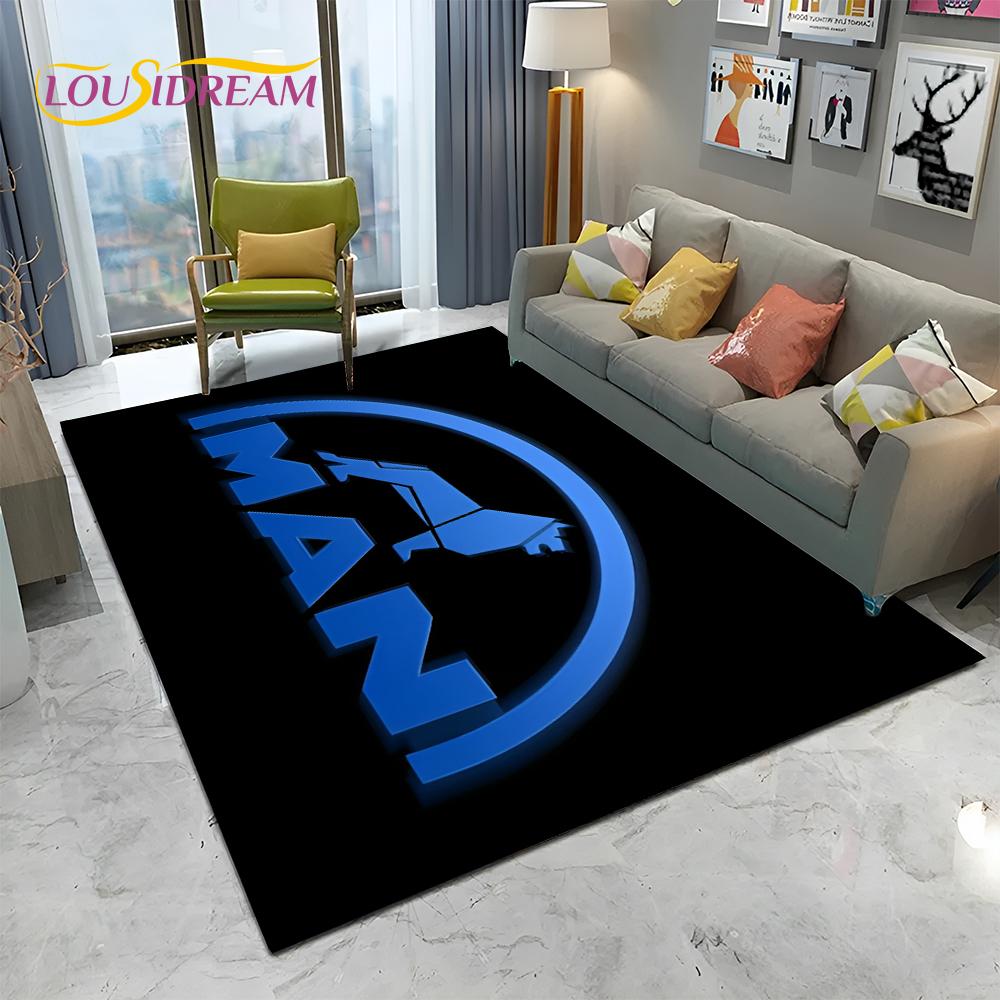 Man Truck Logo Series 3D Печать HD Ковер Ковер для Дома Гостиная Спальня Диван Коврик Декор, детский коврик Нескользящий напольный коврик