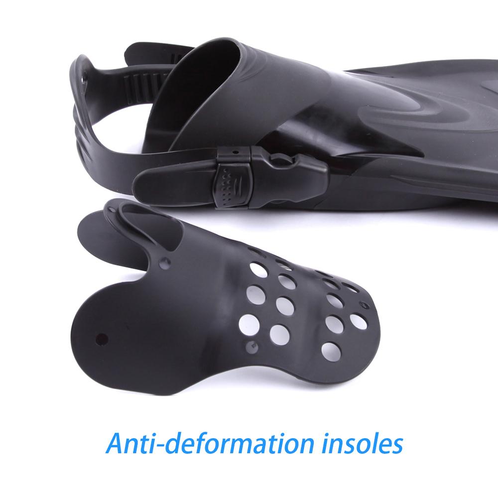 WHALE Adult Short Snorkeling Swim Fins Flippers with Adjustable Heel Water Sports