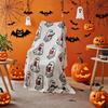 Halloween Throw Blankets Ghost Reading Book Blanket Cute Fluffy Blanket Home Soft Warm Bedspread Couch Sofa Mat Decoration