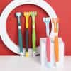 Зубная щетка для питомцев трехсторонняя многоугольная очистка пластиковая зубная щетка с мягкой щетиной для собак для ухода за полостью рта