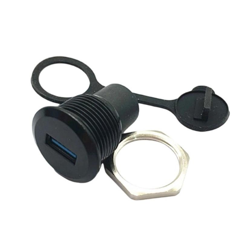 USB3.0 Женский на Женский Круглый Разъем для Панельного Крепления Водонепроницаемая Пылезащитная Крышка Разъем Высокоскоростная Передача Данных