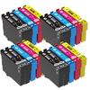 Ink Cartridges - SHOP-STORY - E604XL_8N+4CHQ - Pack of 20 - Compatible Epson - Multi-color