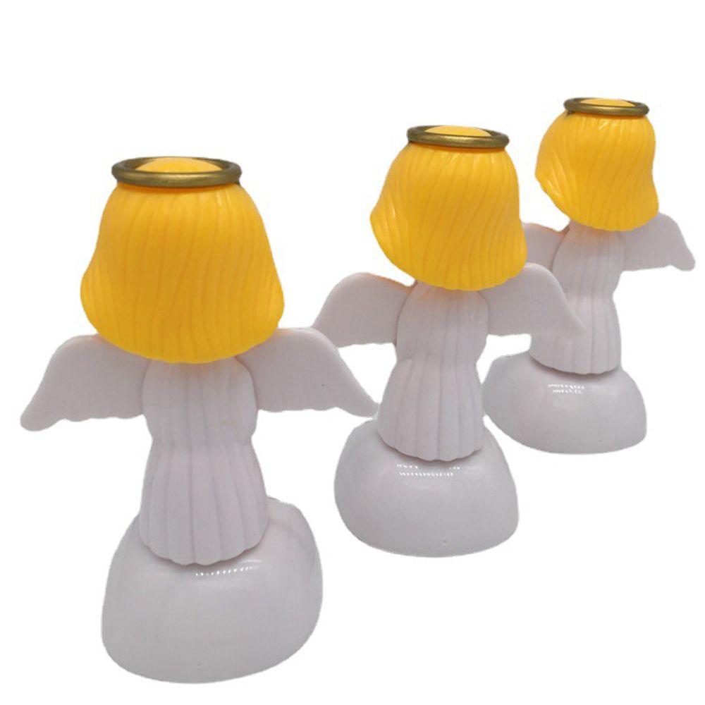 Solar Powered Car Decor Shaking Head Dolls Dancing Flip Dolls Solar Swinging Angel Bobble Head Doll
