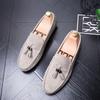 Handmade Mens Casual Tassel Loafers Suede Leather Driving Shoes for Man Soft Moccasins Non-Slip Male Walking Flats Slip On Shoes