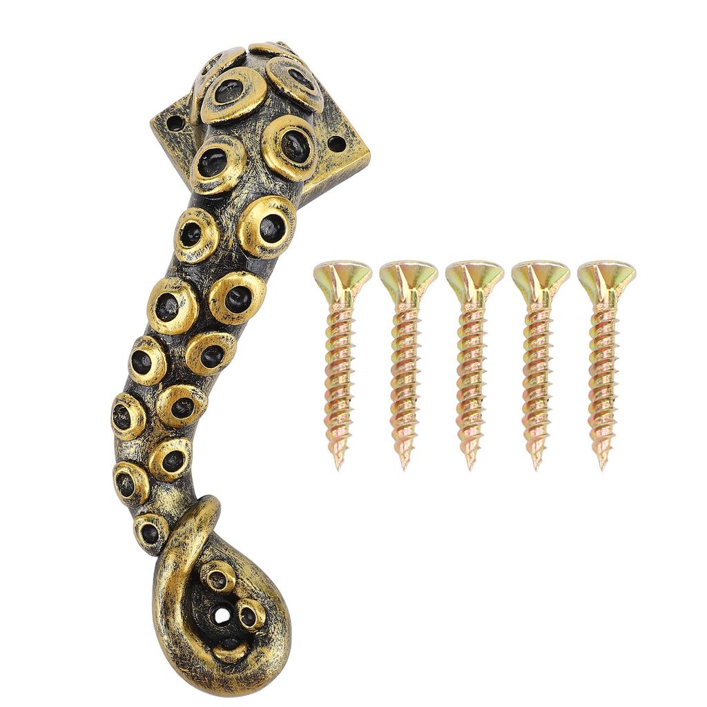 Ручка двери осьминог смола сверхпрочная винтажная бронза мебельная ручка для шкафа щупальце осьминога ручка двери