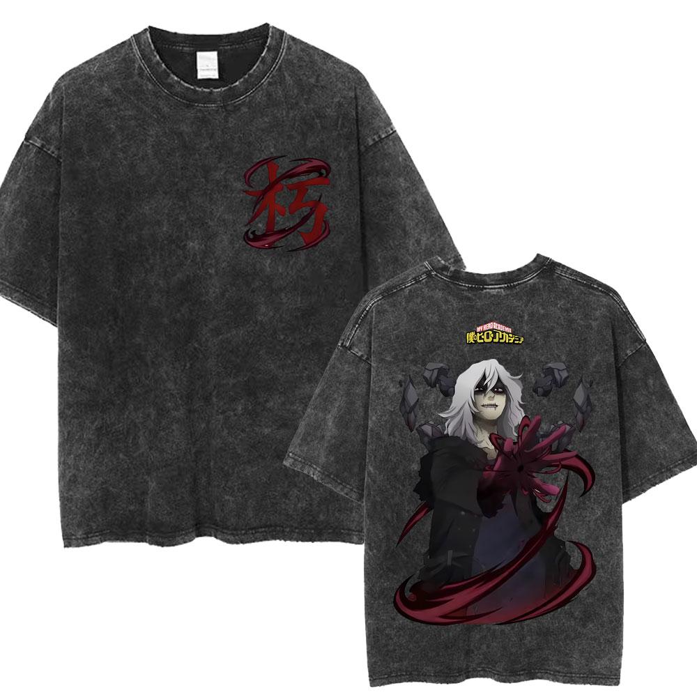 Washed Anime My Hero Academia Bakugo Katsuki TShirt Men Women Fashion Harajuku Manga T Shirts Oversized Cotton Casual T Shirt