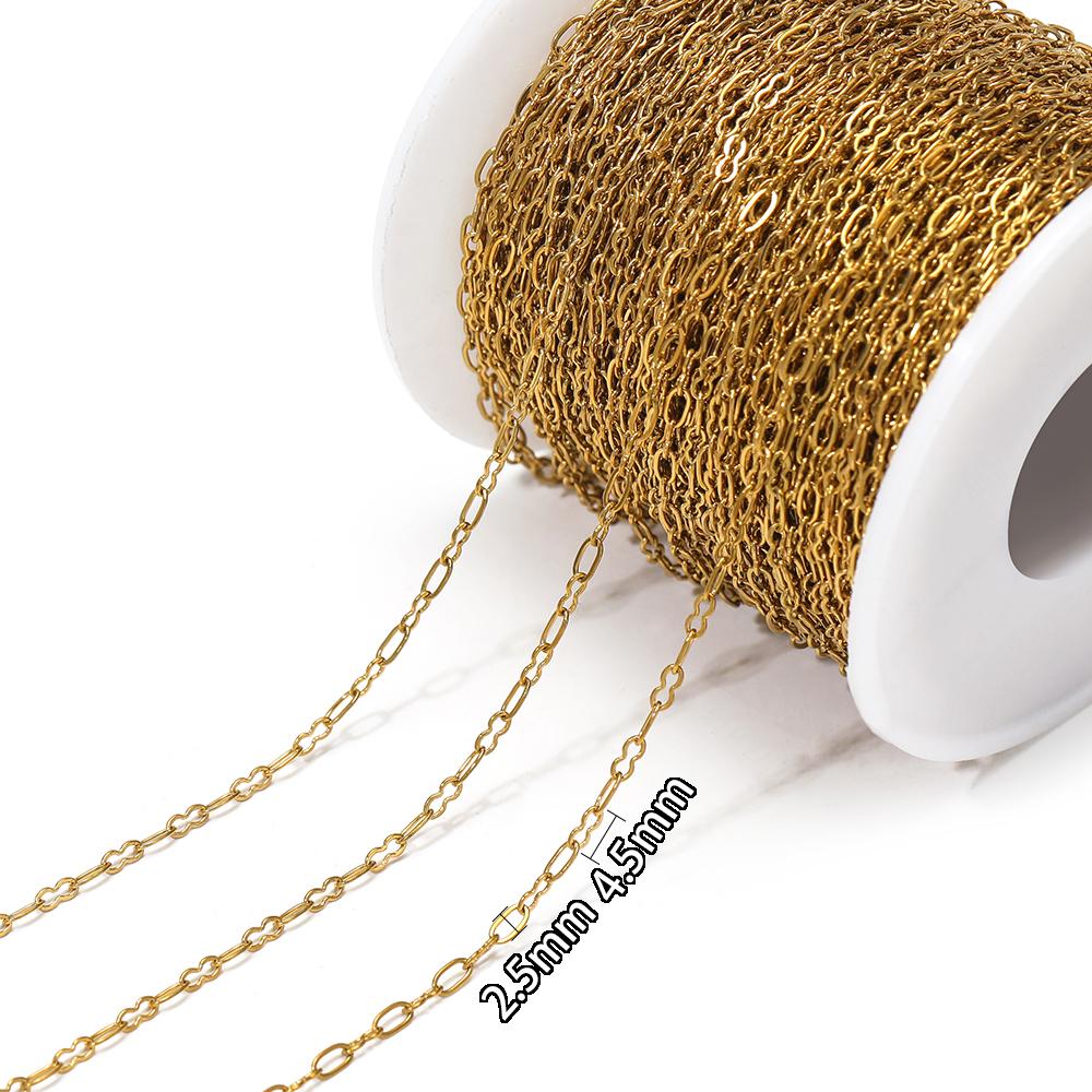2 Meters Stainless Steel 2mm Width O Link Rolo Cable Chains for DIY Jewelry Making Bracelets Supplies Necklace Earrings Findings