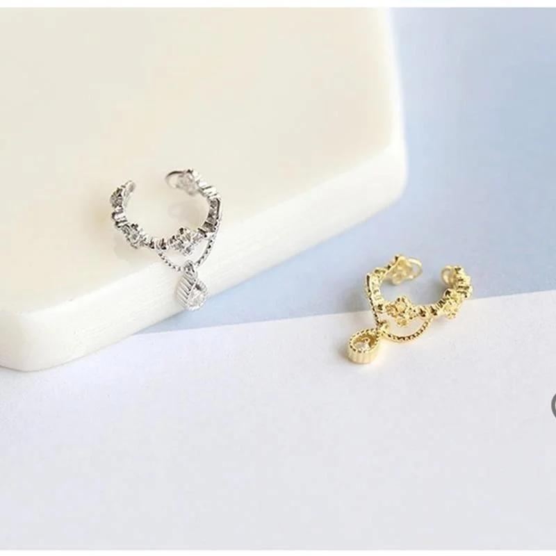 1 пара серег-колец с клипсами из хрустальных страз, ювелирные украшения для свадьбы, вечеринки, женские серьги