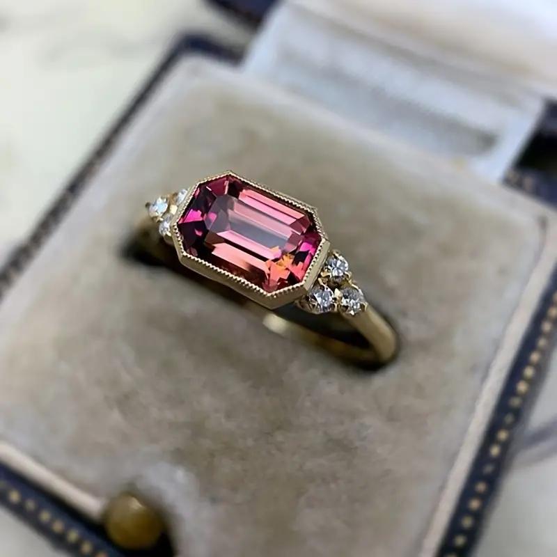 Кольца женские Huitan Red Cubic Zirconia, темпераментные, на свадьбу, годовщину, на женские пальчики, аксессуары, подарок, новые модные ювелирные изделия