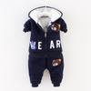 New Winter Girls Plush Set for Boys Casual Sports Two-piece Set for Baby Toddler Outdoor Clothing Sets