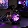 Magical Atmosphere Lamp Dragon Faux Crystal Ball Lamp, Gothic USB Night Light, Dark Fantasy Resin Light Decor for Desk Bedroom, Halloween Gift Lovers