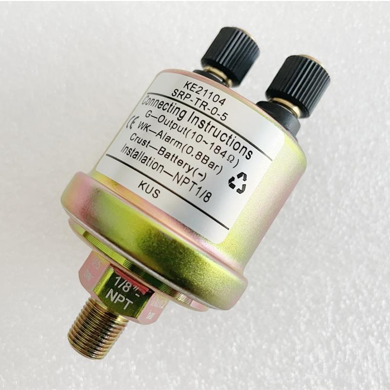 KUS 52mm 0-10Bar Digital Oil Pressure Gauges 10-184ohm Input Signal Oil Pressure Meters with Red / Yellow Backlight for Car Boat