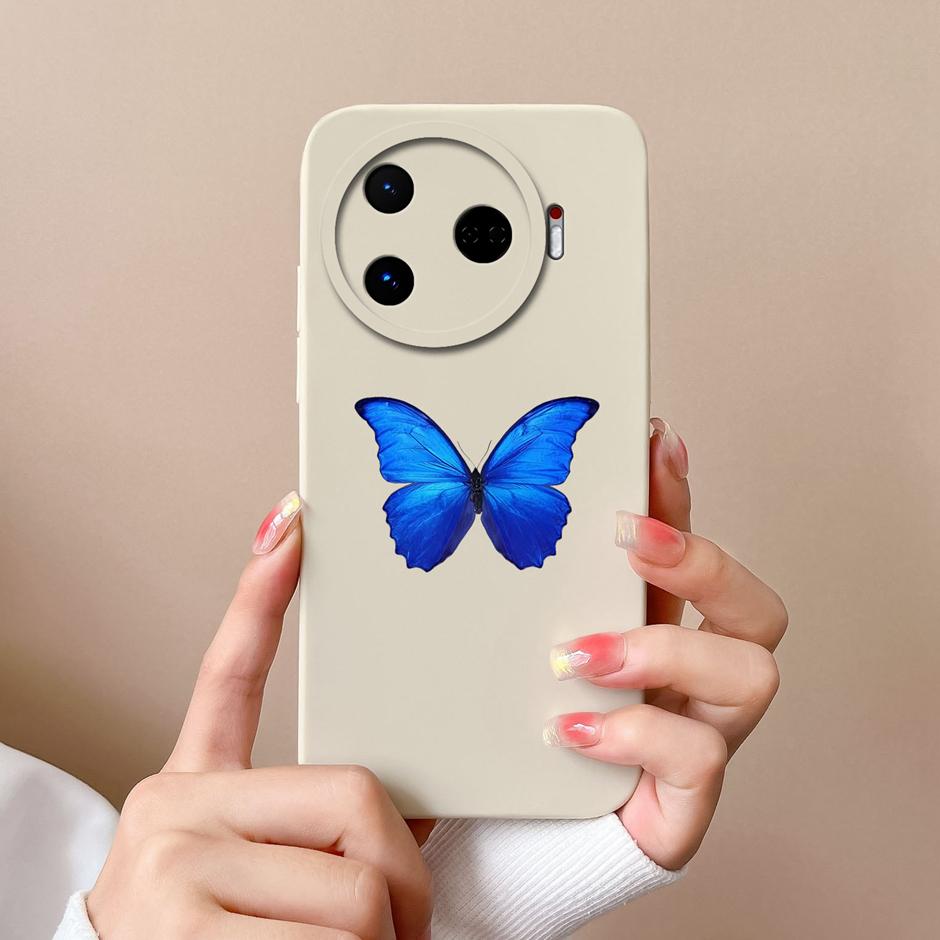 Чехол для Tecno Camon 30 Pro 5G Крутая Девочка Милый Кот Жидкий Силикон Мягкая Накладка на Телефон Для Tecno Camon 30 Pro 6.78 Дюймов Fundas
