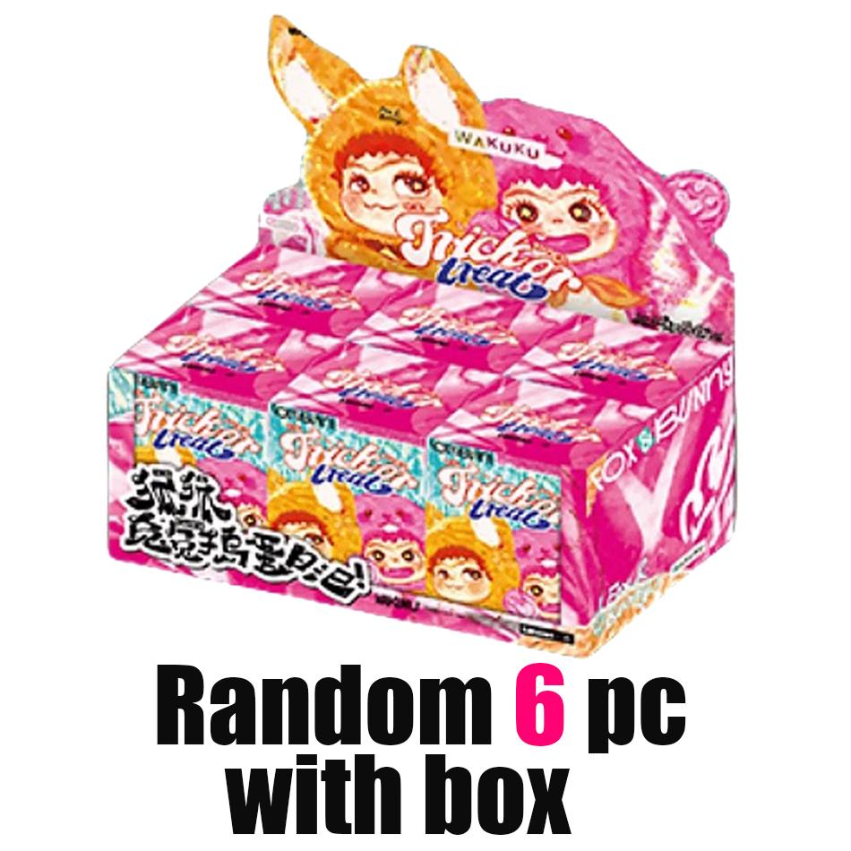 Wakuku V1 V2 Блайндбокс Лиса и Кролик Серия 'Trick Or Treat' Виниловая кукла Сюрприз-пакет Брелок Модный игрушечный Mystery Box Подарки