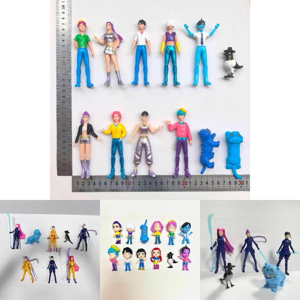 Kpop Demon Hunters Rumi Zoey Mira Character Model Desktop Decoration Set For Fans And Collectors