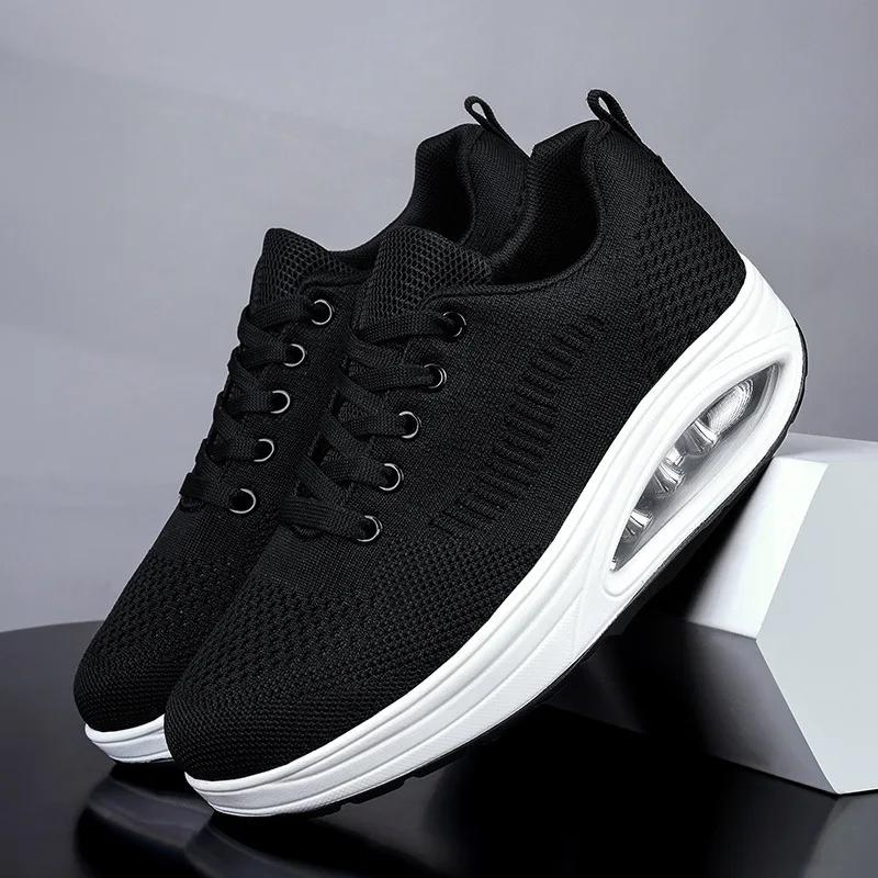 Мода 2024 года, женская обувь больших размеров, модные дышащие кроссовки с выемками, женская обувь для отдыха на открытом воздухе, легкая повседневная обувь для женщин