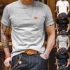 Summer Men's Plus Size Solid Color T-shirt Trendy Casual Short Sleeved Men